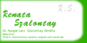 renata szalontay business card